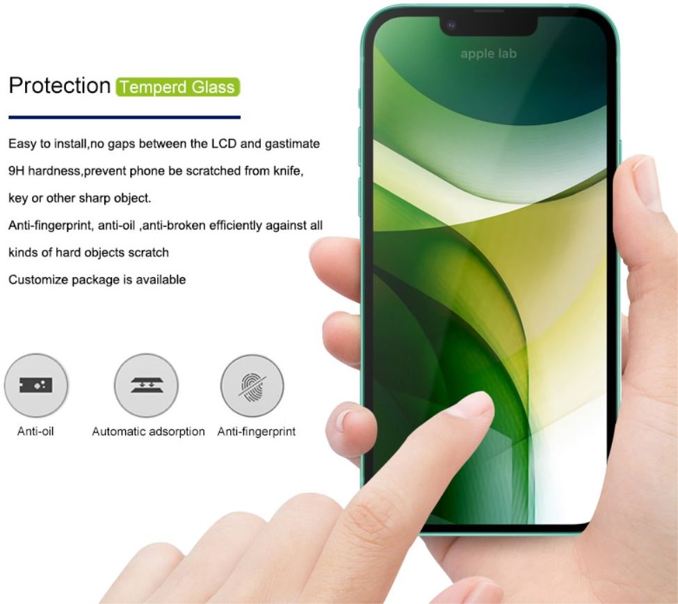 Apple iPhone 13 Mini Screen Protector 3D Tempered Glass Full Cover afbeelding 3