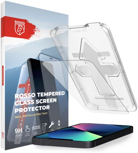Rosso Apple iPhone 13  / 13 Pro Tempered Glass met Installatietray Case Friendly afbeelding 1