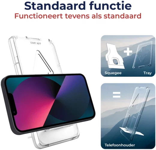 Rosso iPhone 13 Mini Tempered Glass met Installatietray Case Friendly afbeelding 5