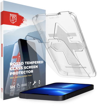 Rosso iPhone 13 Pro Max Tempered Glass met Installatietray Case Friendly