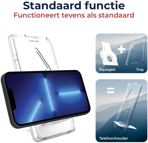 Rosso iPhone 13 Pro Max Tempered Glass met Installatietray Case Friendly afbeelding 5