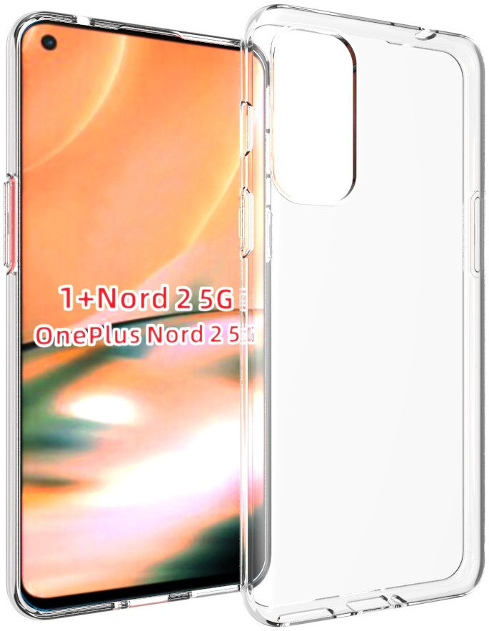 OnePlus Nord 2 5G Hoesje Dun TPU Back Cover Transparant afbeelding 2