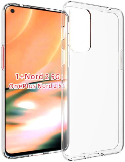 OnePlus Nord 2 5G Hoesje Dun TPU Back Cover Transparant afbeelding 2