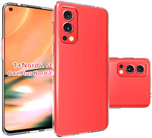 OnePlus Nord 2 5G Hoesje Dun TPU Back Cover Transparant afbeelding 5