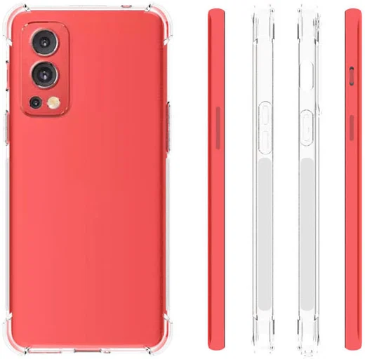 OnePlus Nord 2 5G Hoesje Schokbestendig Dun TPU Back Cover Transparant afbeelding 8