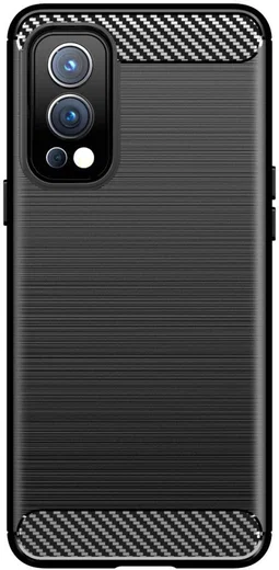 OnePlus Nord 2 5G Hoesje Geborsteld TPU Flexibele Back Cover Zwart afbeelding 6