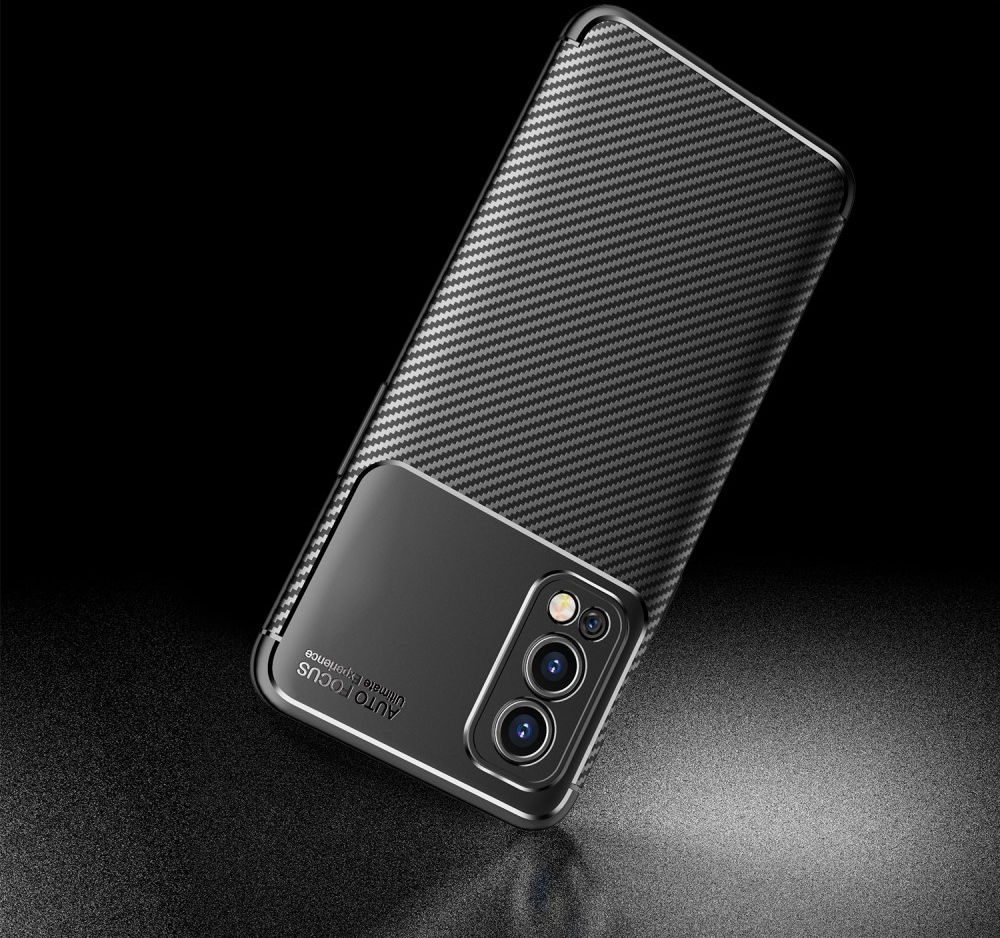 OnePlus Nord 2 5G Hoesje Siliconen Carbon TPU Back Cover Zwart afbeelding 9