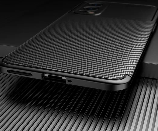 OnePlus Nord 2 5G Hoesje Siliconen Carbon TPU Back Cover Zwart afbeelding 12