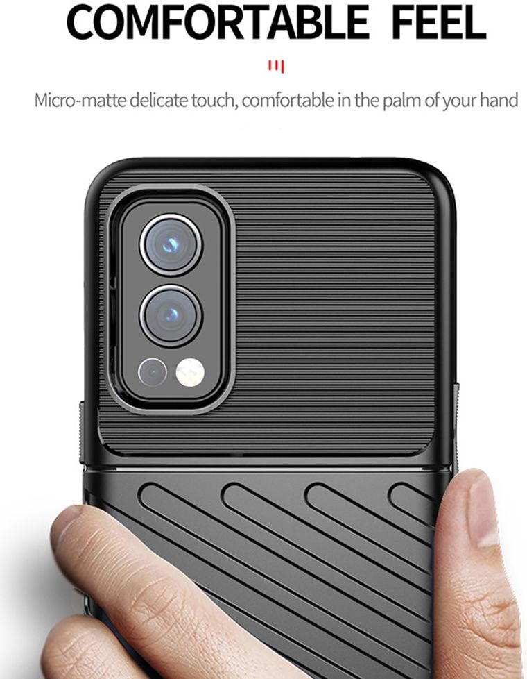OnePlus Nord 2 5G Hoesje TPU Thunder Design Back Cover Blauw afbeelding 2