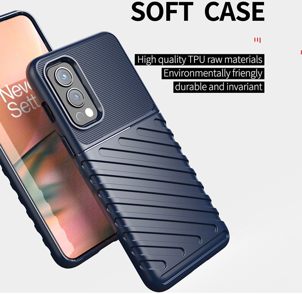 OnePlus Nord 2 5G Hoesje TPU Thunder Design Back Cover Blauw afbeelding 4