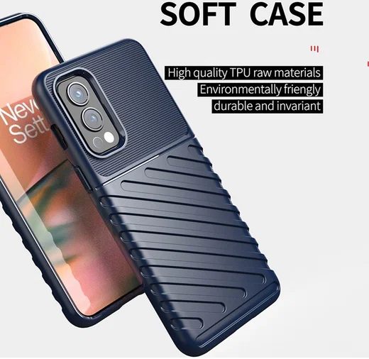 OnePlus Nord 2 5G Hoesje TPU Thunder Design Back Cover Blauw afbeelding 4