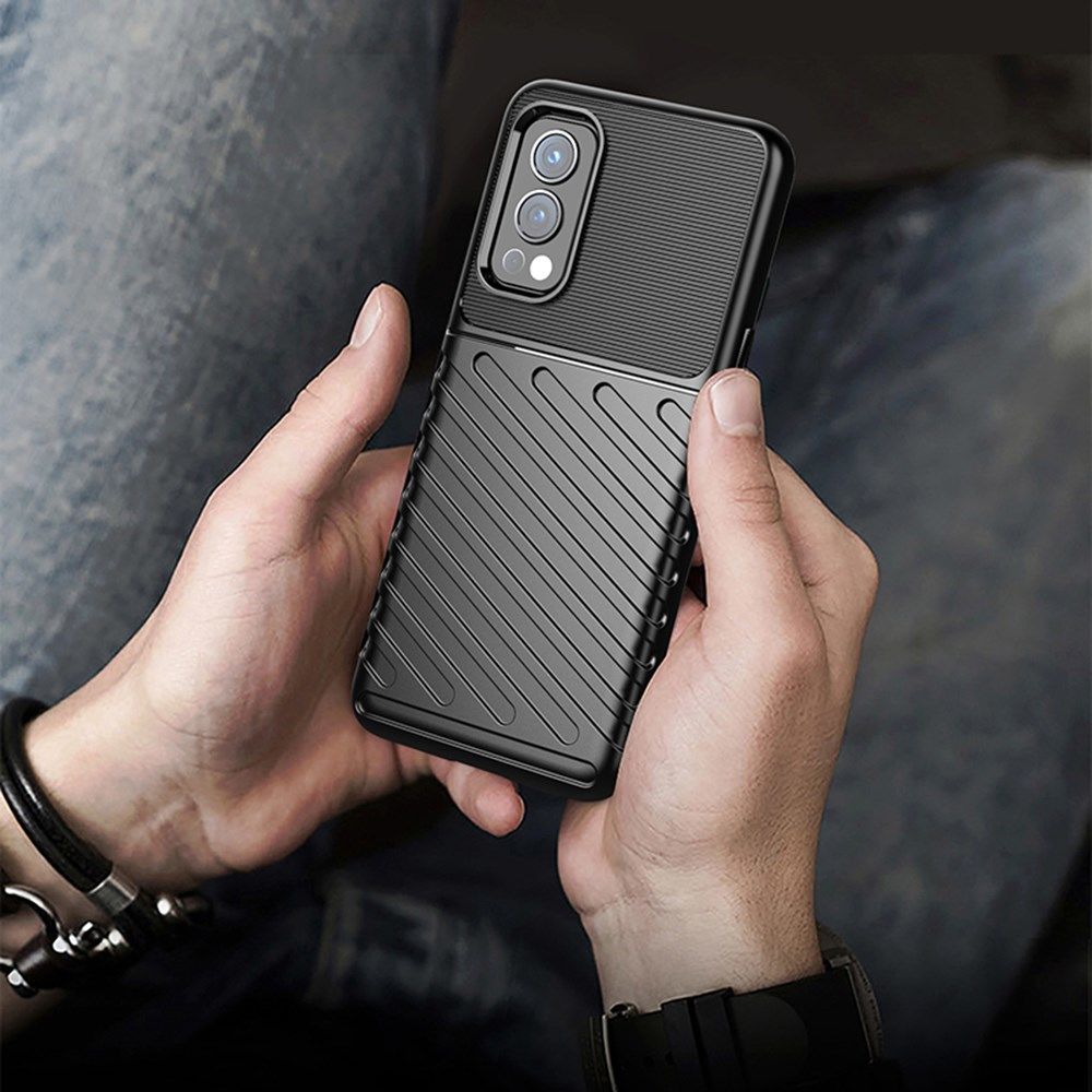 OnePlus Nord 2 5G Hoesje TPU Thunder Design Back Cover Blauw afbeelding 5