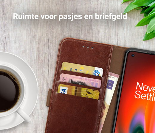 Rosso Element OnePlus Nord 2 5G Hoesje Book Cover Wallet Bruin afbeelding 10
