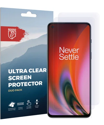 Rosso OnePlus Nord 2(T) 5G Ultra Clear Screen Protector Duo Pack afbeelding 7
