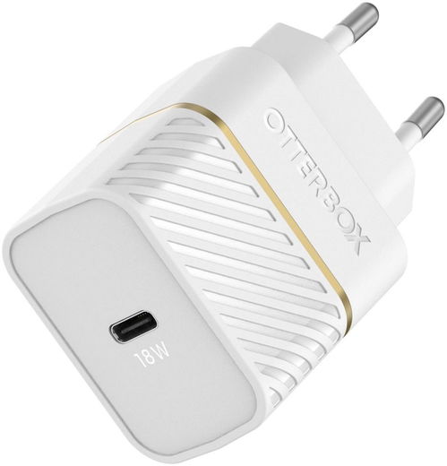 OtterBox iPhone Snellader 18W PD + USB-C naar Lightning Kabel 1M Wit afbeelding 2