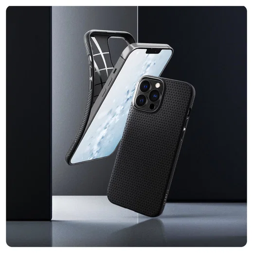 Spigen Liquid Air Apple iPhone 13 Pro Max Hoesje Back Cover Zwart afbeelding 11