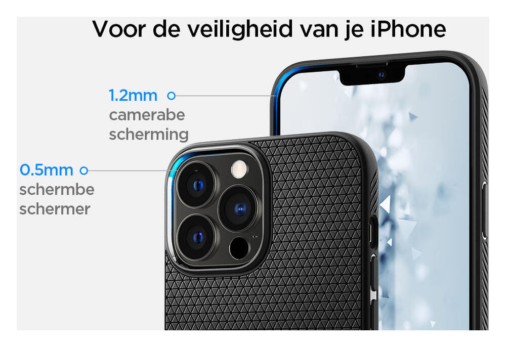 Spigen Liquid Air Apple iPhone 13 Pro Max Hoesje Back Cover Zwart afbeelding 9
