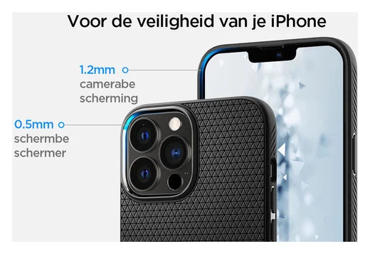 Spigen Liquid Air Apple iPhone 13 Pro Max Hoesje Back Cover Zwart afbeelding 9