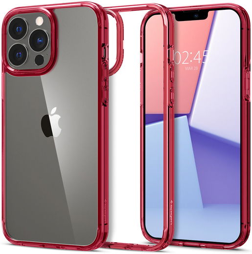 Spigen Ultra Hybrid Apple iPhone 13 Pro Max Hoesje Rood afbeelding 4