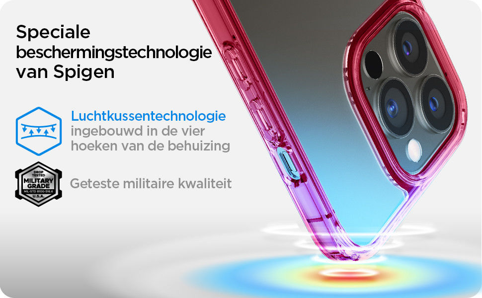 Spigen Ultra Hybrid Apple iPhone 13 Pro Max Hoesje Rood afbeelding 5