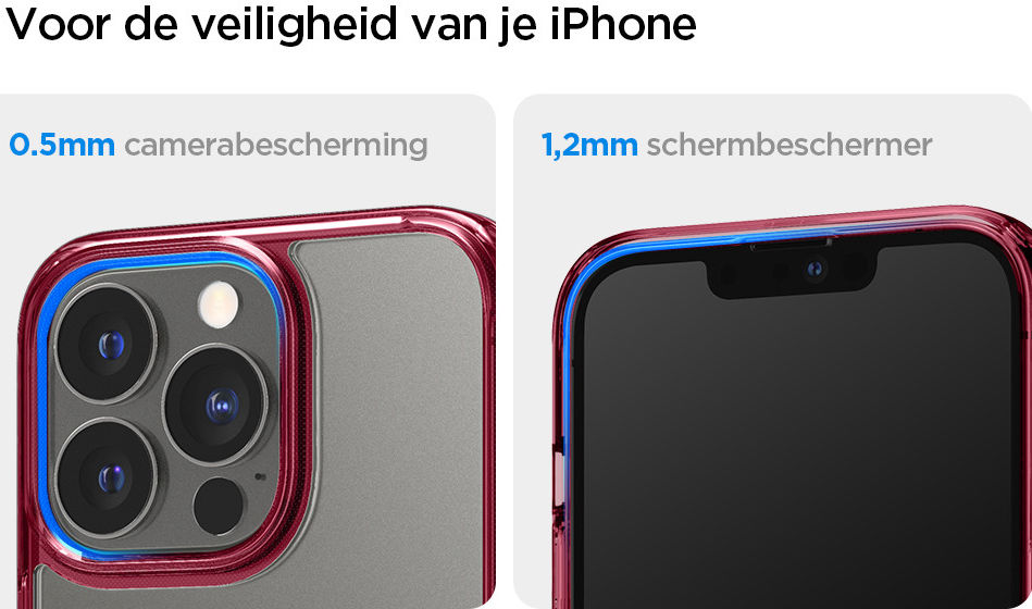 Spigen Ultra Hybrid Apple iPhone 13 Pro Max Hoesje Rood afbeelding 6