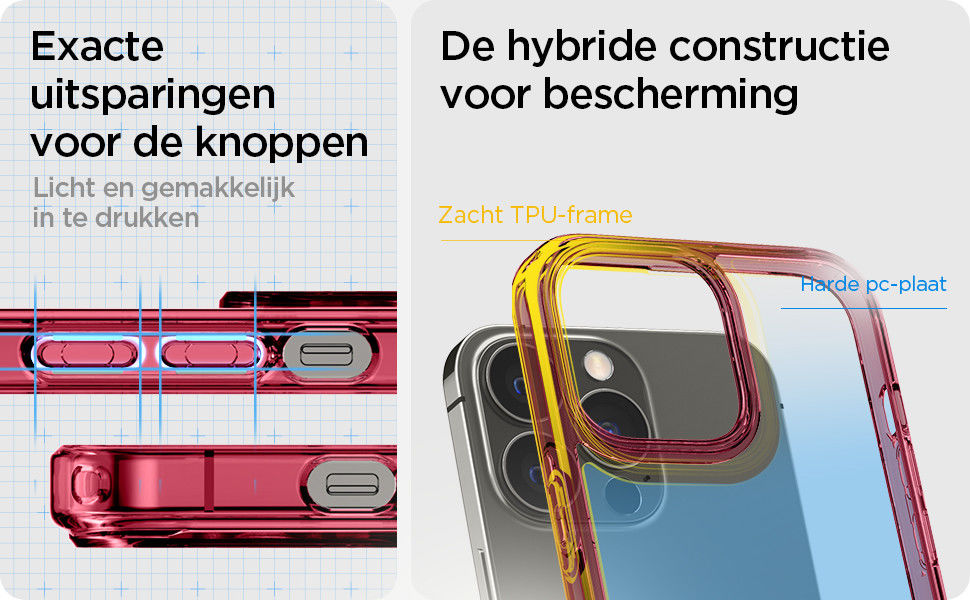 Spigen Ultra Hybrid Apple iPhone 13 Pro Max Hoesje Rood afbeelding 8