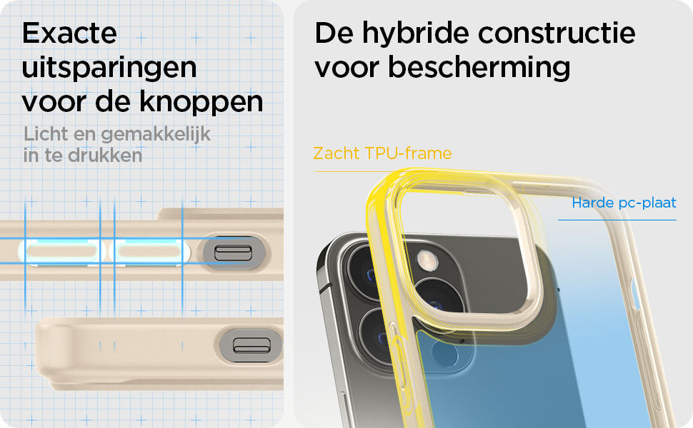 Spigen Ultra Hybrid Apple iPhone 13 Pro Max Hoesje Beige afbeelding 7