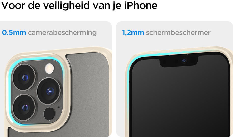 Spigen Ultra Hybrid Apple iPhone 13 Pro Max Hoesje Beige afbeelding 5