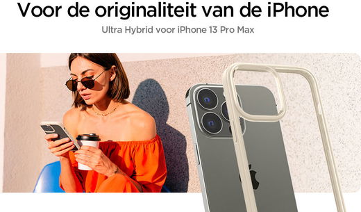Spigen Ultra Hybrid Apple iPhone 13 Pro Max Hoesje Beige afbeelding 6