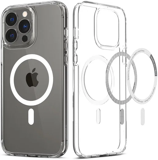 Spigen Ultra Hybrid iPhone 13 Pro Max Hoesje MagSafe Transparant/Wit afbeelding 4