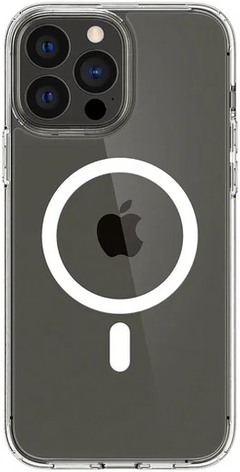 Spigen Ultra Hybrid iPhone 13 Pro Max Hoesje MagSafe Transparant/Wit afbeelding 1