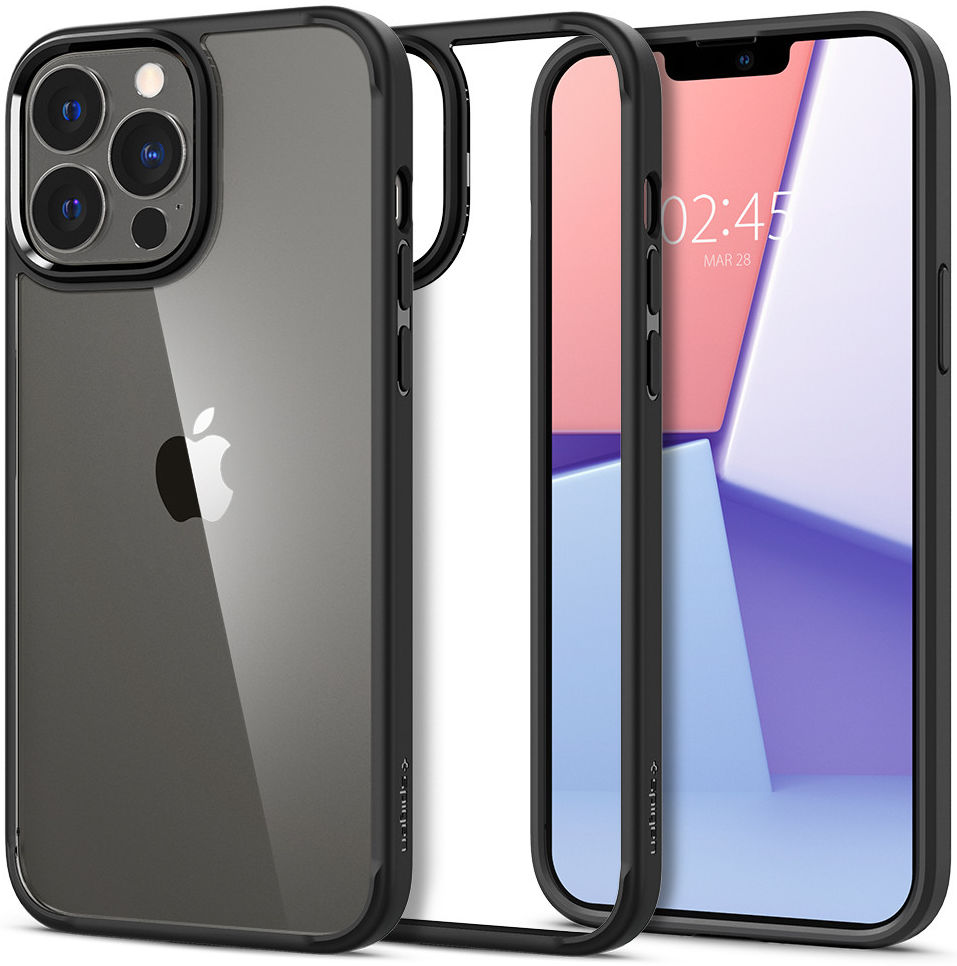 Spigen Crystal Hybrid Apple iPhone 13 Pro Max Hoesje Zwart afbeelding 2