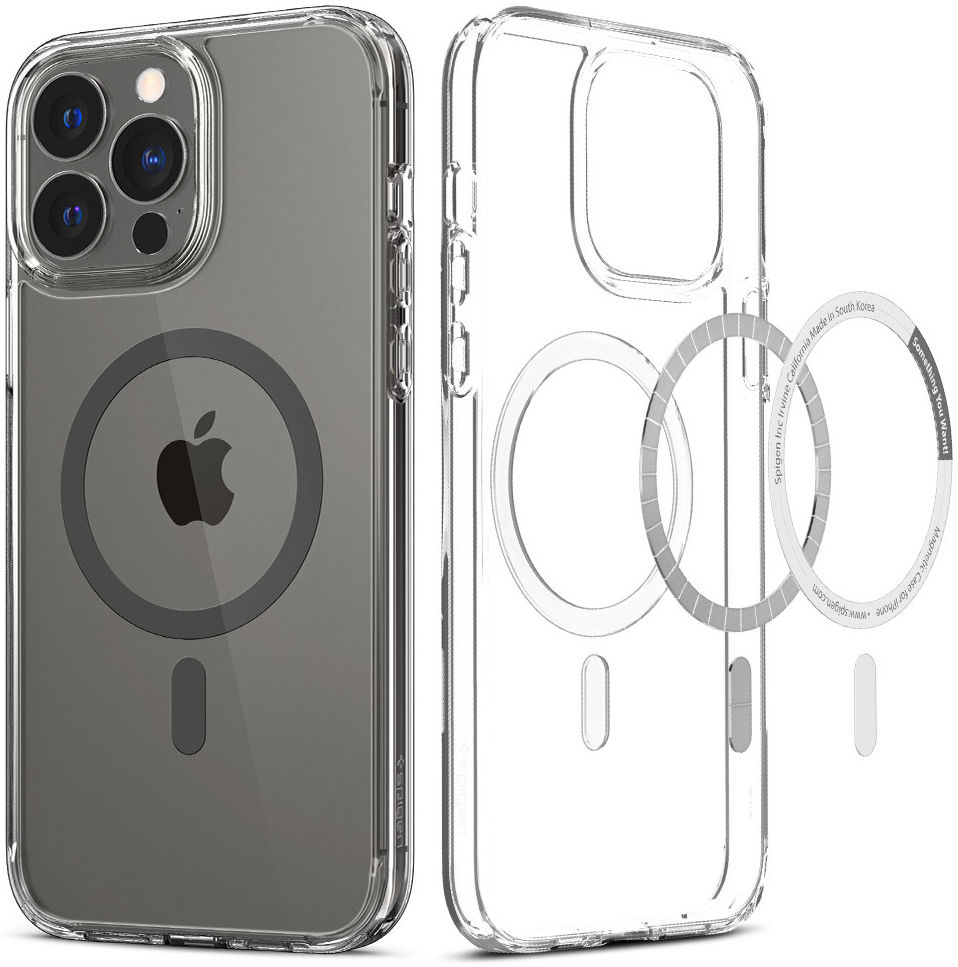 Spigen Crystal Hybrid Apple iPhone 13 Pro Max MagSafe Hoesje Antraciet afbeelding 2