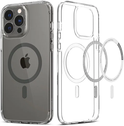 Spigen Crystal Hybrid Apple iPhone 13 Pro Max MagSafe Hoesje Antraciet afbeelding 2