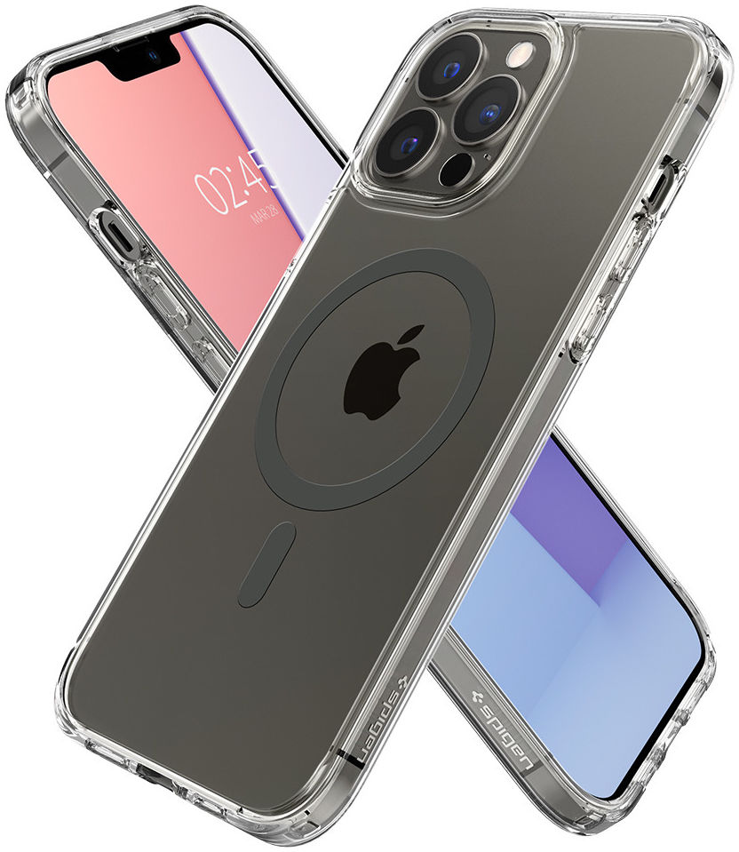 Spigen Crystal Hybrid Apple iPhone 13 Pro Max MagSafe Hoesje Antraciet afbeelding 5