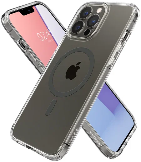 Spigen Crystal Hybrid Apple iPhone 13 Pro Max MagSafe Hoesje Antraciet afbeelding 5