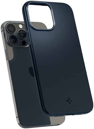 Spigen Thin Fit Apple iPhone 13 Pro Ultra Dun Hoesje Blauw afbeelding 2