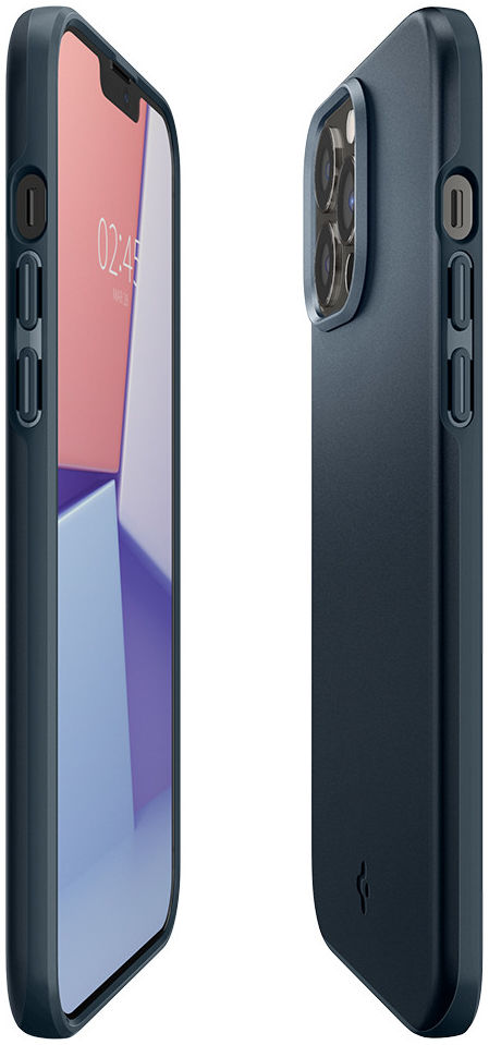Spigen Thin Fit Apple iPhone 13 Pro Ultra Dun Hoesje Blauw afbeelding 7