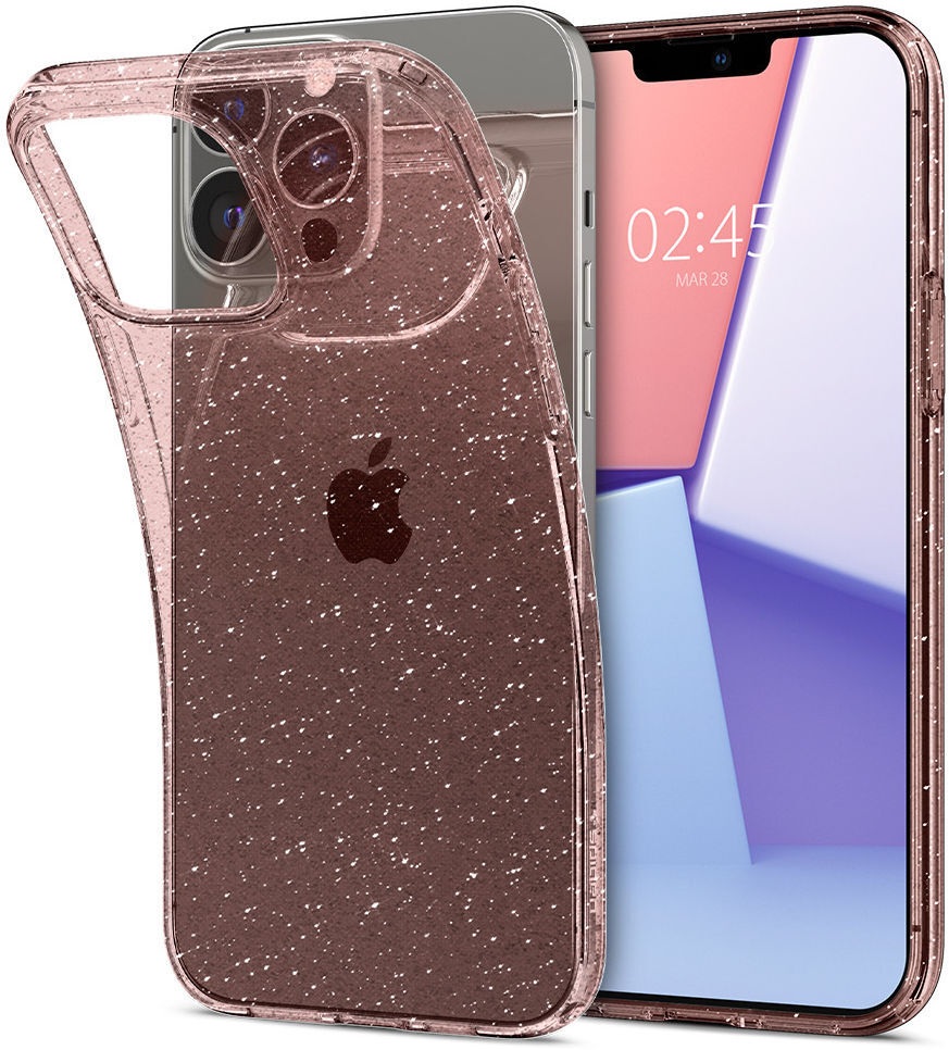 Spigen Liquid Crystal iPhone 13 Pro Hoesje Glitter Roze afbeelding 2