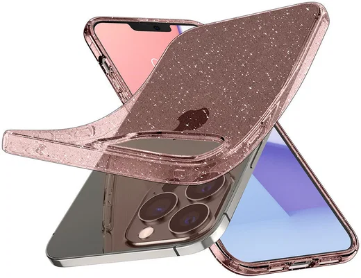 Spigen Liquid Crystal iPhone 13 Pro Hoesje Glitter Roze afbeelding 5
