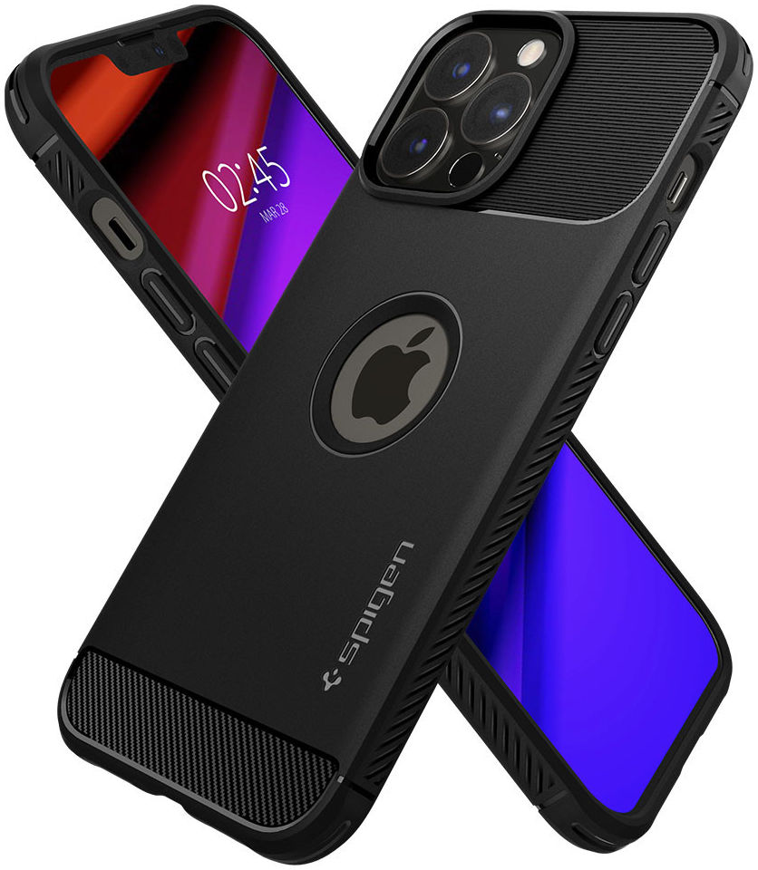 Spigen Rugged Armor Apple iPhone 13 Pro Hoesje Zwart afbeelding 2