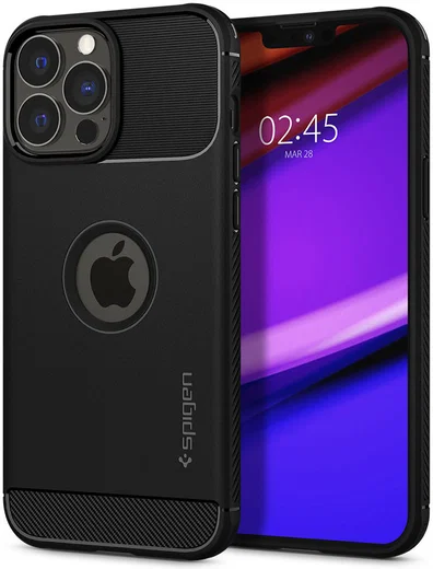 Spigen Rugged Armor Apple iPhone 13 Pro Hoesje Zwart afbeelding 8