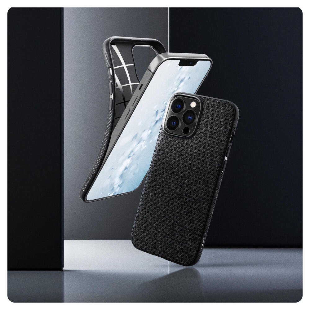 Spigen Liquid Air Apple iPhone 13 Pro Flexibel Hoesje Mat Zwart afbeelding 15