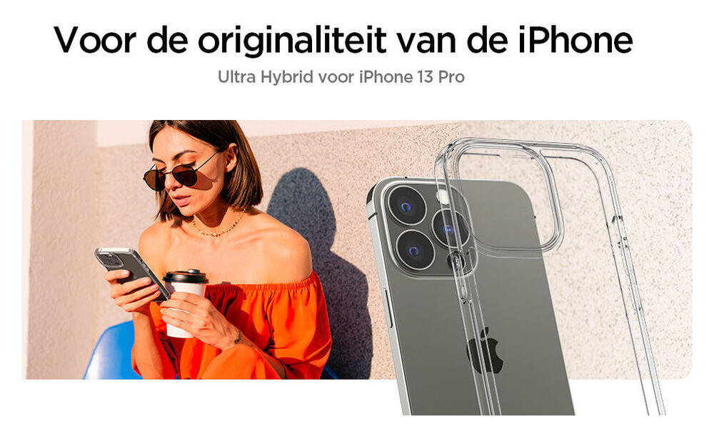 Spigen Ultra Hybrid Apple iPhone 13 Pro Hoesje Transparant afbeelding 5