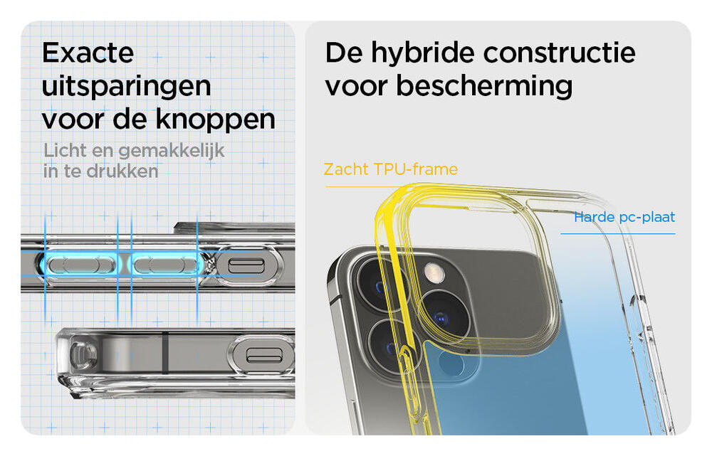 Spigen Ultra Hybrid Apple iPhone 13 Pro Hoesje Transparant afbeelding 6