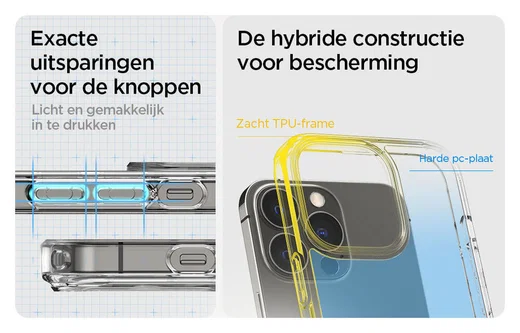 Spigen Ultra Hybrid Apple iPhone 13 Pro Hoesje Transparant afbeelding 6