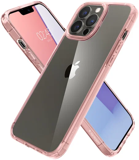 Spigen Ultra Hybrid Apple iPhone 13 Pro Hoesje Transparant/Roze afbeelding 11