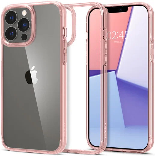 Spigen Ultra Hybrid Apple iPhone 13 Pro Hoesje Transparant/Roze afbeelding 12