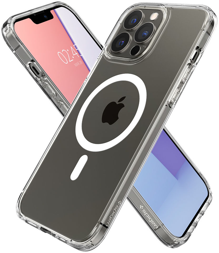 Spigen Ultra Hybrid iPhone 13 Pro Hoesje MagSafe Transparant/Wit afbeelding 4