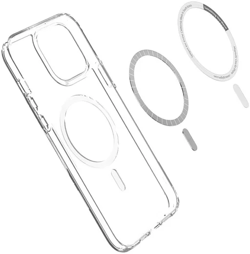 Spigen Ultra Hybrid iPhone 13 Pro Hoesje MagSafe Transparant/Wit afbeelding 9